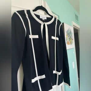 Calvin Klein 90's Black & White Button Up Cardigan